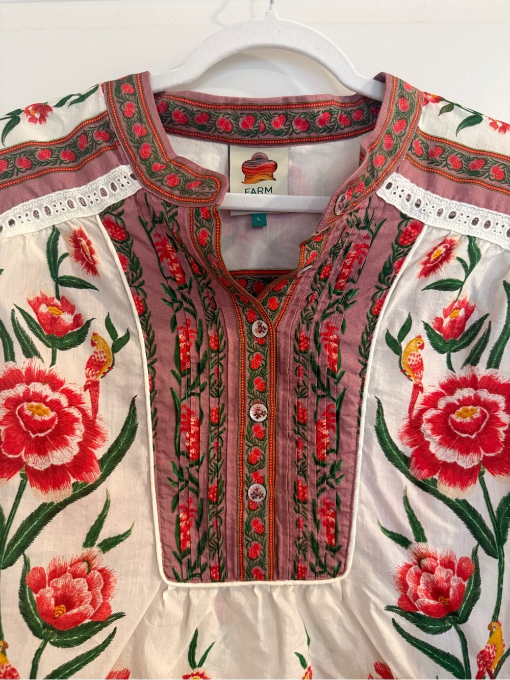 Farm Rio Anika Floral Embroidered Blouse - Picture 4 of 11
